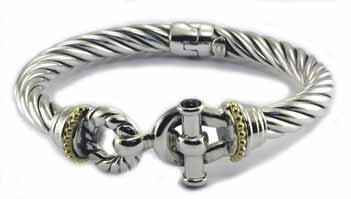Toggle Cable Bracelet with 18k