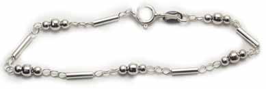 5 inches NB143/1975 Diamond link sterling silver bracelet, 7