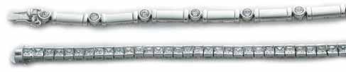 Sterling Silver Bracelets WB017/2750 7 Satin finish tennis bracelet with CZ brilliant cut stones, available 8 WB034/2525
