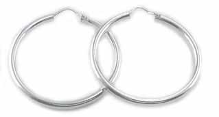 Sterling Silver Earrings TE001/400-1 1/4 inch