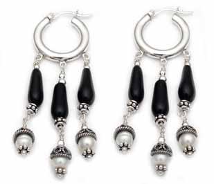 silver chandelier earrings DE019/1550 Amethyst and Peridot
