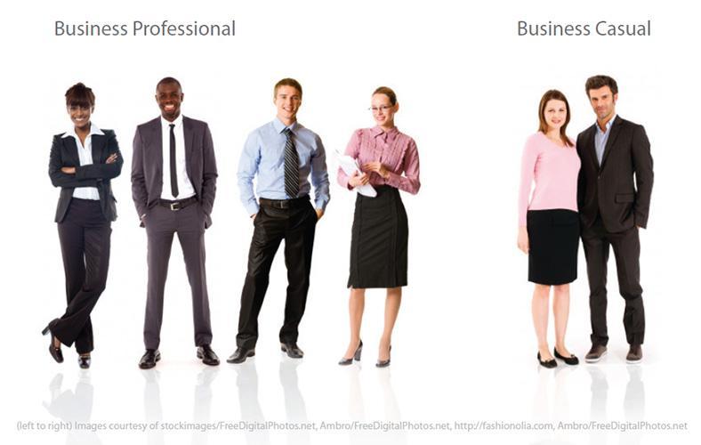 General Business Attire ranges from