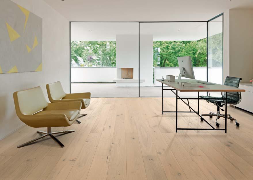 HARO Parquet 4000 Plank 1-Strip 2V Oak Sand White Sauvage brushed naturadur Hamberger Flooring GmbH & Co.