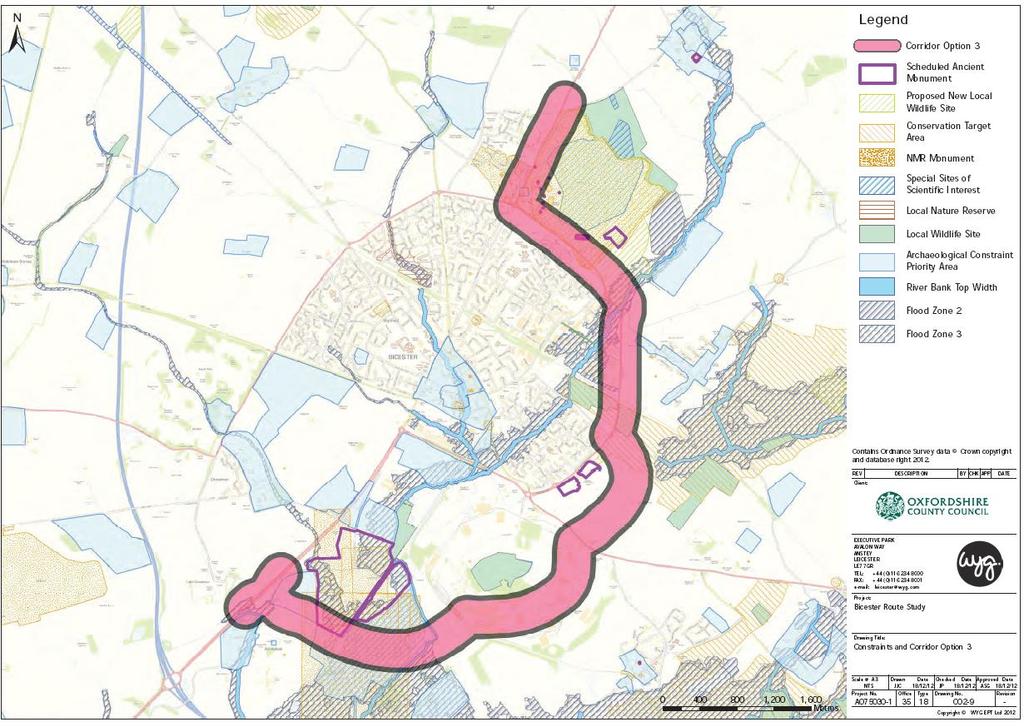 1.8 Impact of a SE Link Road A traffic modelling scenario has been provided which assesses the full NW Bicester (85th%ile) traffic with the introduction of a SE Link Road (as set out in the OCC
