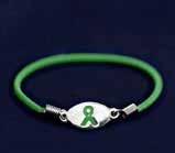 Features two charms, a green ribbon charm and a heart charm that says, Together We Can Make A Difference.