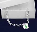 These high quality green silicone bracelets say, Hope, Faith, Love with ribbons. Adult: (SILB-13) Size: 8 1/4 in. Qty: 50/pkg.