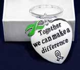 Each 4 inch green ribbon magnet has the words Hope Faith Love. (MAGL-13H) Qty: 24/pkg.