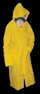 Raincoat PVC / Polyester / PVC 50 long Storm front with plastic snaps