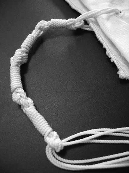 Tzitzit (Fig. 13.6) are attached to the four corners of the tallit (mantle).