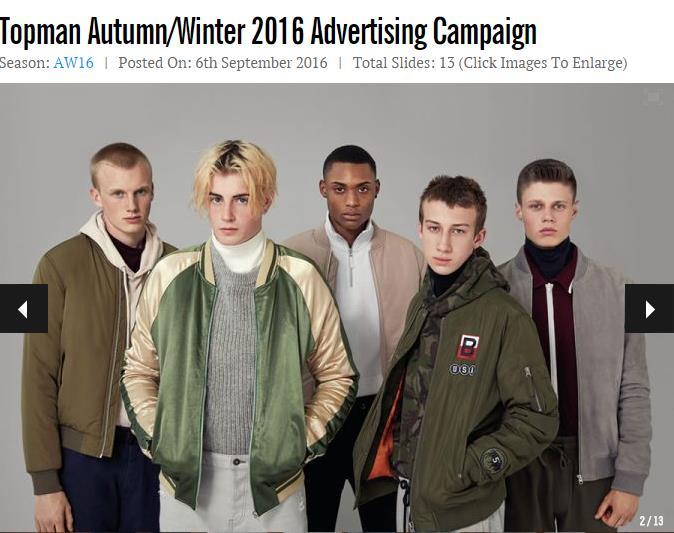 Source: Fashion Beans, Autumn/Winter 16 Advertising Campaign.