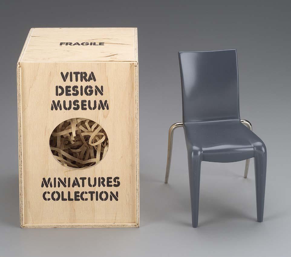 1996.130a b Philippe Starck for Vitra International AG, miniature of Louis 20 chair and crate,1992.