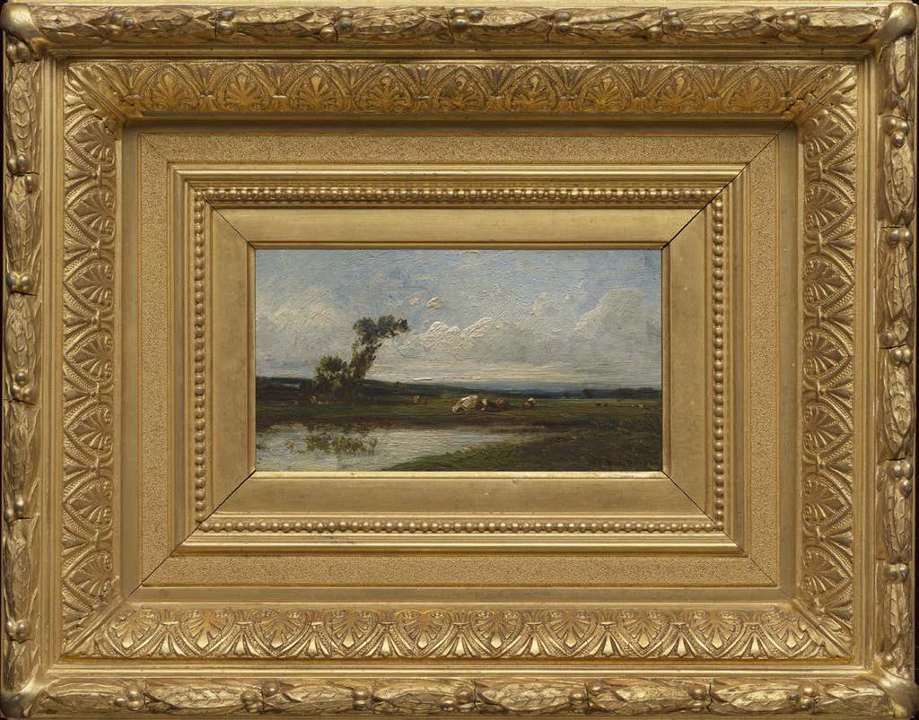 23.493 Léon Victor Dupré, Water Meadows and Cattle, 19th century.