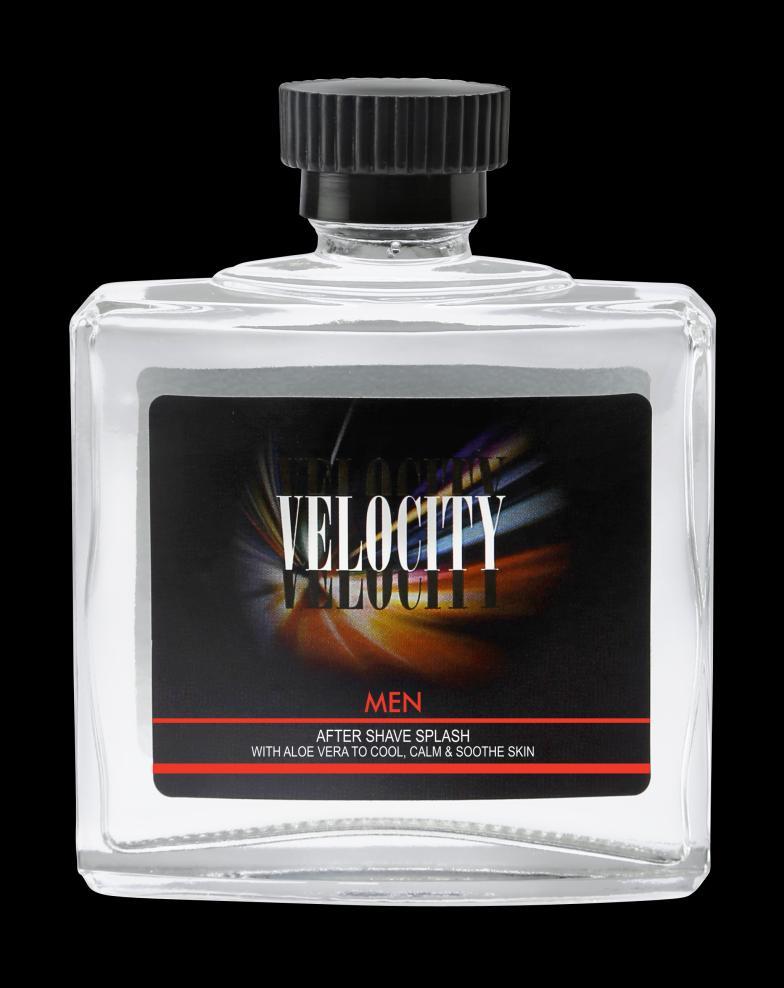 VELOCITY AFTER SHAVE SPLASH A fresh, alluring and intoxicating men's After shave Splash which is just perfect to start your day.