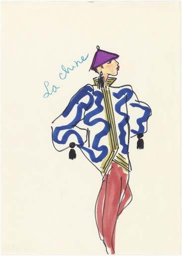 1977-1978 2 - Yves Saint Laurent Illustration sketch 3 - Yves Saint