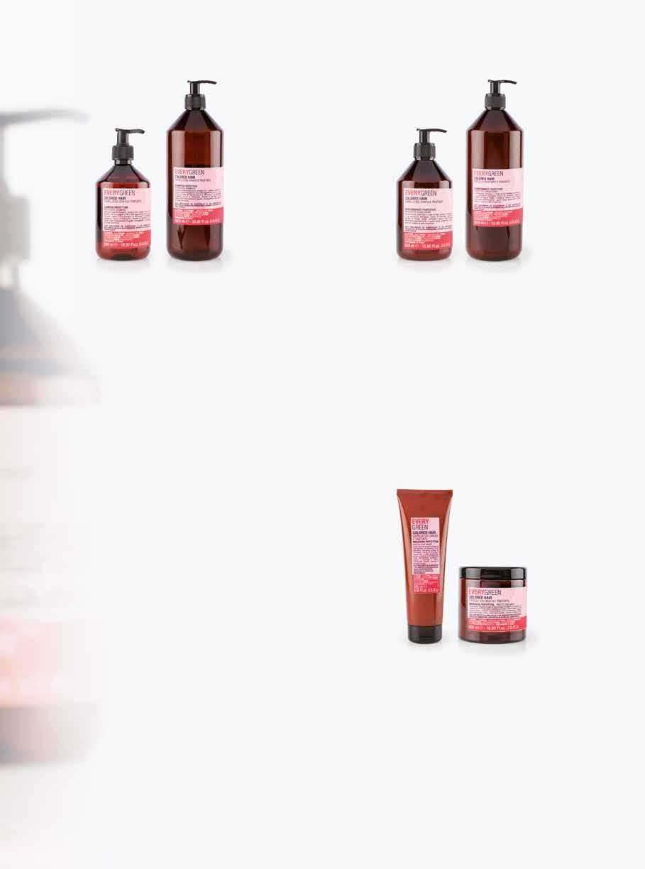 Pump bottle 500ml - 1000ml Pump bottle 500ml - 1000ml COLORED-HAIR PROTECTIVE SHAMPOO ORGANIC APRICOT OIL* (* ORGANICALLY FARMED), TOMATO JUICE, YARROW EXTRACT, ROYAL JELLY A shampoo specifically