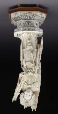 265 Chinese carved ivory figure regulations prior to bidding) depicting a warrior in