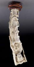 6"L, 359 Chinese carved ivory lady, regulations prior to bidding)
