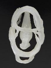 385 Chinese Qing carved jade parrot. 1.125"H, Circa - 18th - 500.00-800.