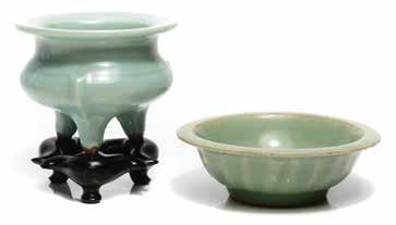 7 cm) 6131 Four Monochrome Bowls Song Dynasty The first is a conical bowl with the interior decorated with scrolling foliage and fruit; the second is a domed low bowl with the interior decorated with