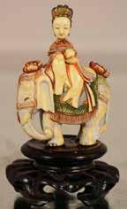 Lot # 100 - Antique Chinese carved Ivory figure on stand.