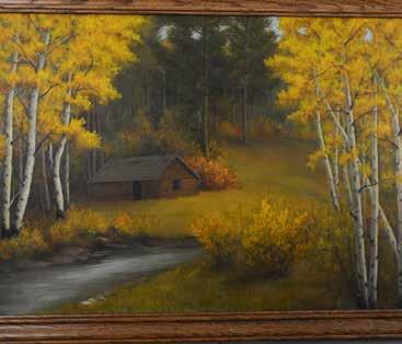 Lot #138 - Mountain scape oil on canvas, artist signed, lower