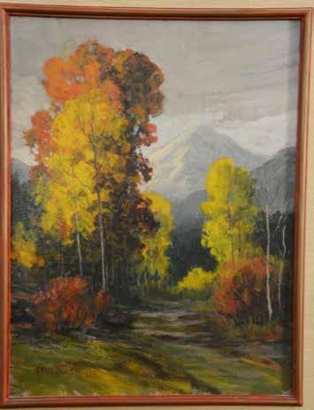 Lot #140 - Autumn scene, oil on canvas October.