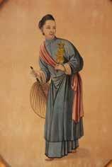 Lot #179 -Early lithograph of a Chinese woman, published