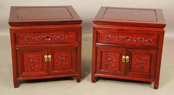 Lot #203-20th century Chinese rosewood serving cabinet, classic style, 2