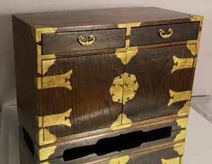 Lot #217 - Rosewood jeweled chest, Chinese style, 20th