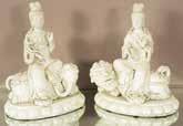 Lot # 1- Pair of antique Chinese blanc-de-chine