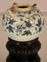 Lot #243 - Antique Chinese blue on grey pot,