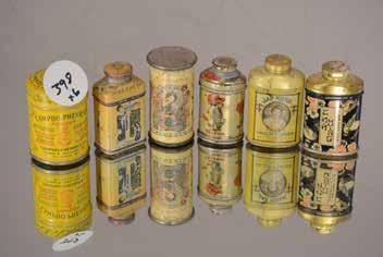 Lot #397-5 Japanese powder tins,