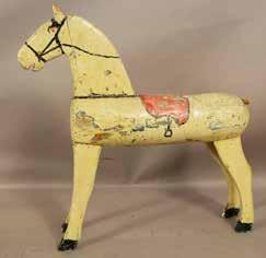 Lot #487- Carved wood horse, 20th century, hand carved &