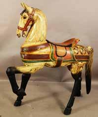 Lot #488 - Early Folk Art wood horse, ca. 1860, 25 x24. Est.