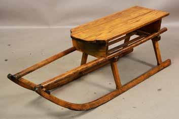 Lot #518 - Antique child s oak sled, ca.