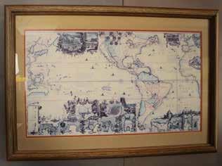 Lot #616- Early district map of world