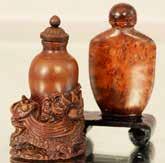Lot#73- Two Chinese snuff bottles. 3 t. Est. $50-$100.