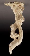 00 404 Chinese carved ivory lidded tripod censer, regulations prior to bidding) the finial depicting