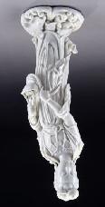 563 Chinese blanc de chine figure depicting a lady carrying a fish basket,