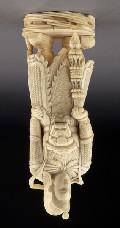 75"L, Circa - 19th 633 Chinese Qing carved ivory figure depicting