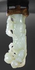 ivory with a coral stopper. 3.5"H, Circa - 19th 1,500.00-2,500.