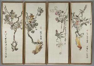 regulations prior to bidding) depicting six immortals. Ivory: 5.