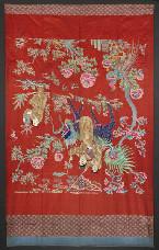 646 Large Chinese Qing embroidered panel depicting Qilin Song Zi.