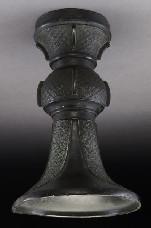 453 Chinese Qing bronze Gu vase.