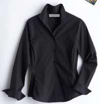 Stand-Collar Blouse 60/37/3 cotton/polyester/xla lastol Female Sizes 2-24* 113075 (00) White,