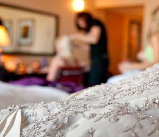 In Room Soirees Just for the Bride $182 Begin your big day in the privacy of your hotel suite with a gorgeous hairstyle and makeup application that perfectly compliments your features, gown and veil.