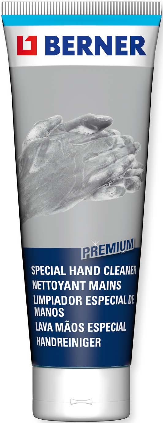 SPECIAL HAND CLEANER PREMIUMline Double strength with double effect MULTI-TALENTED: acts with optimal effect on adhesives, lacquers, resins, sealants, polyurethane, bitumen and tar.