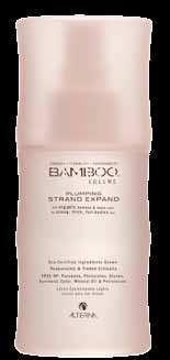 BAMBOO Volume Plumping Strand Expand VOLUME PLUMPING STRAND EXPAND combines strengthening pure Organic Bamboo Extract and stimulating, phyto-nutrient rich Organic Maca Root in lightweight lotion that