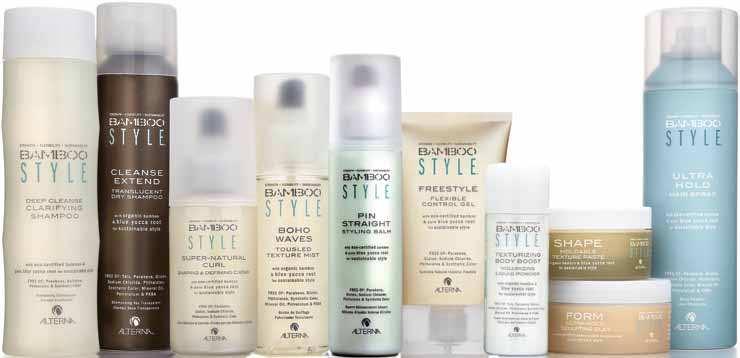 BAMBOO BAMBOO Style Collection cultivate strong, healthy hair that s just your style Pure Organic Bamboo Extract from our planet s most resiliant botanical resource immediately boosts hair s