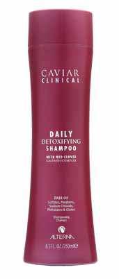 Caviar Clinical Daily Detoxifying Shampoo Step 1 of the Caviar Clinical 3-Part System, this daily, sulfate-free cleansing treatment instantly thickens hair while purifying and protecting the scalp.